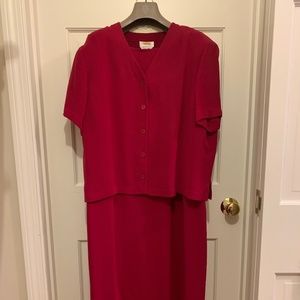 Talbots 2 pc silk Holiday dress